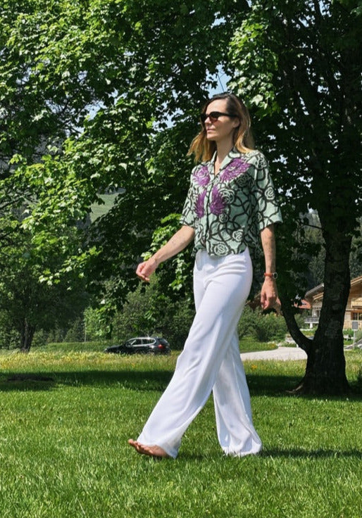 Pantalon blanc fluide