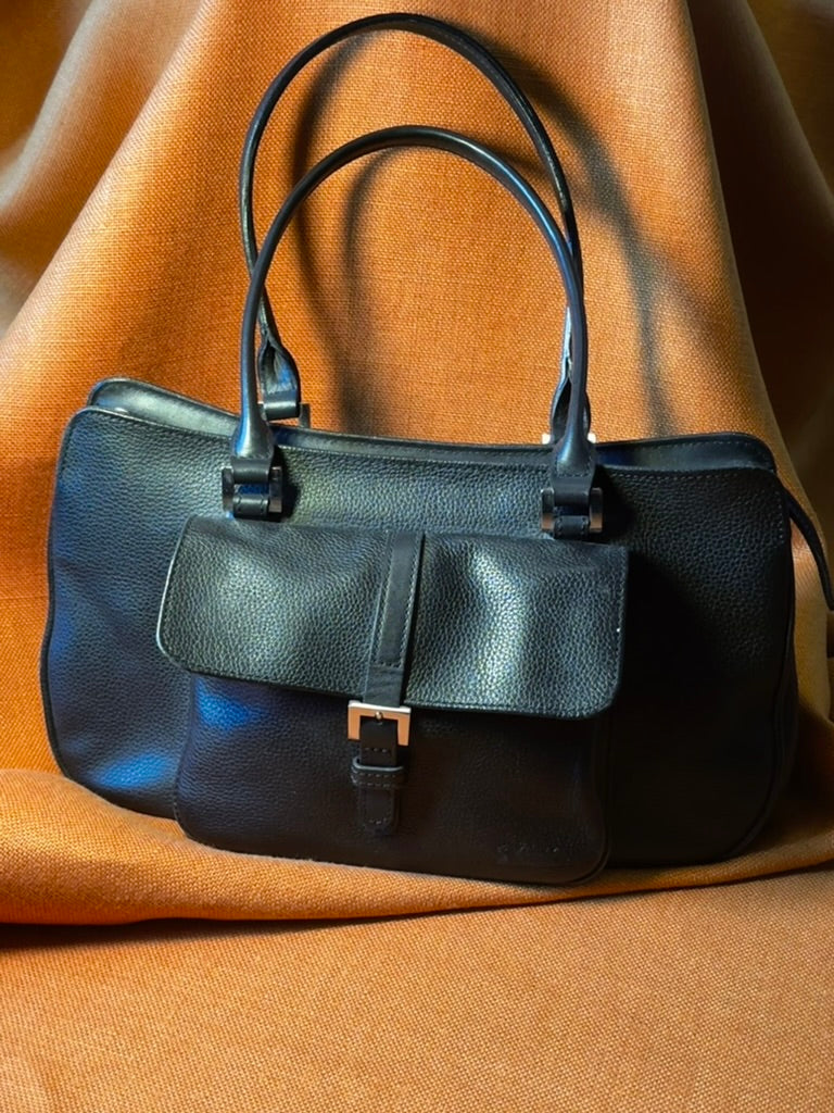 Sac Longchamps en cuir noir