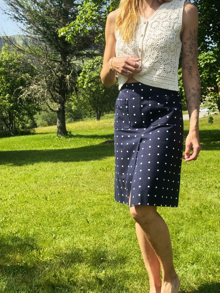 Jupe en jeans à Pois 70’s – Christian Dior