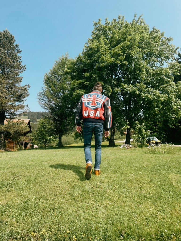 Veste en cuire USA - VENDU