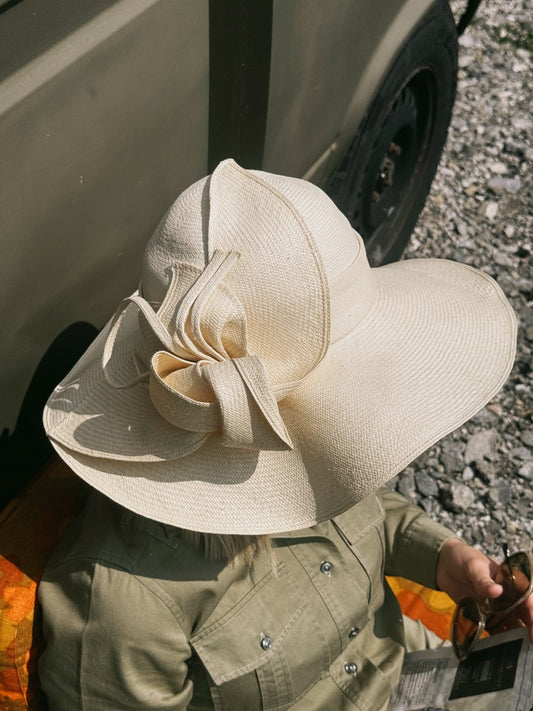 Chapeau crème - été - VENDU